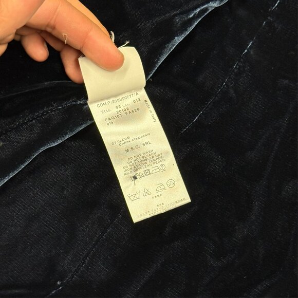 Giorgio Armani Wool & Silk Blazer Textured Blue Velvet Lining Made in Italy 40 - Picture 8 of 9